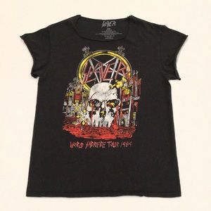 Slayer World Sacrifice 1989 Tour Graphic Top